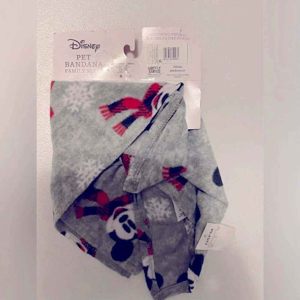 Boots & Barkley 2 pack pet bandanna’s. 1-Mickey Mouse and 1-olive plaid pattern.